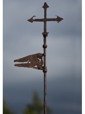 antica Banderuola segnavento con Croce e bandierina