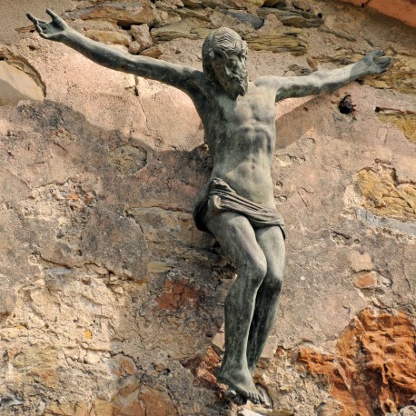 Cristo in terracotta patinata