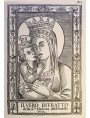 Ancient woodcut reproducing the Madonna indicated with the name of Pratello