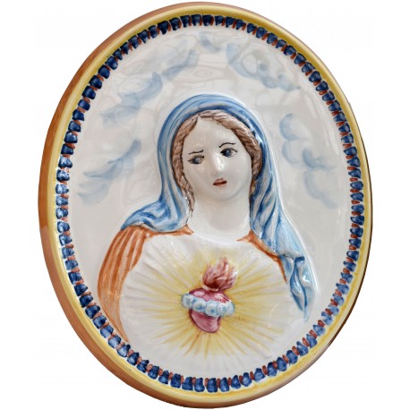 Immaculate heart of Mary - majolica