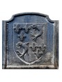 Mantova cast iron slab for fireplace with noble emblem