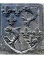 Mantova cast iron slab for fireplace with noble emblem
