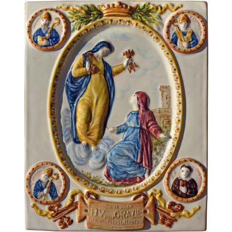 Targa devozionale Madonna delle Grazie di Faenza e i suoi 4 protettori