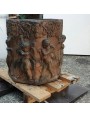 Octagonal cachepot decorated with terracotta cherubs