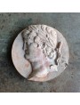 Round bas-relief of Nero in terracotta