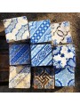 Majolica tile blue and manganese