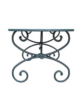 Forged iron table with french legs
