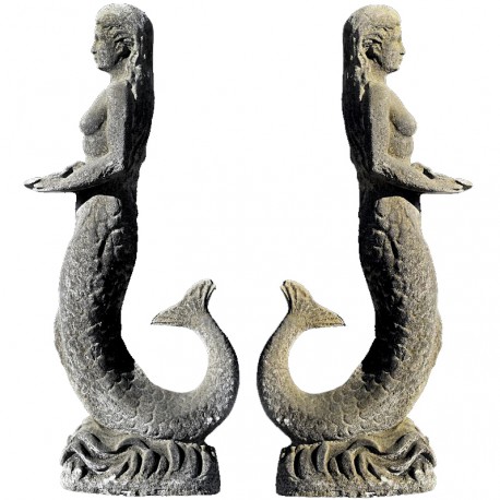 Statua da giardino in malta cementizia - la Sirena