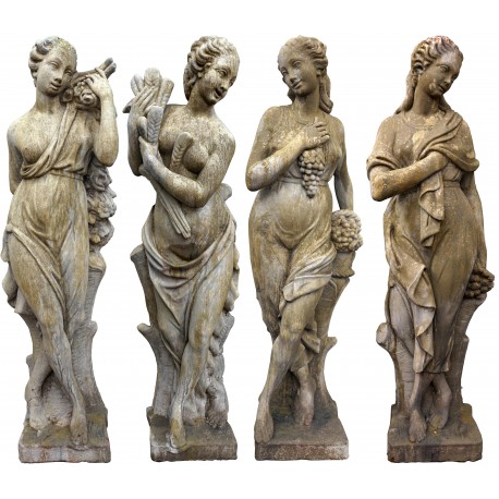 Four statues, the 4 seasons - concrete