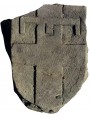 Stone coat of arms Genoa cross with ancient key