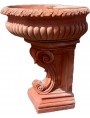 Large wall terracotta fountain - foot and basin
