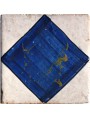 Ancient majolica tile - cobalt blue and aluminum oxide