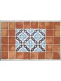 Terracotta and majolica tile table