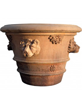 Tuscan Vase Ø90cms Impruneta flowerpot with lions heads