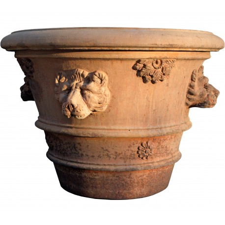 Vaso da Limoni Ø 90 cm con teste di leone e rosette