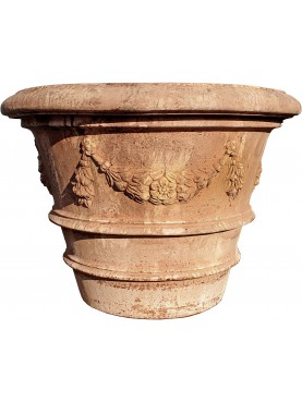 Tuscan Vase Ø90cms Impruneta flowerpot with festoons