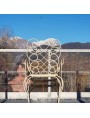 Our chair, in the background the Apuan Alps with a Royal Eagle