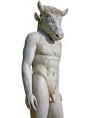 Minotauro del Labirinto di Cnosso in marmo bianco di Carrara
