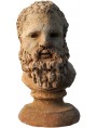 Small head with base - terracotta in monoblock 15 cm high