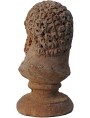 Piccola testa con base - terracotta in monoblocco 15 cm di altezza