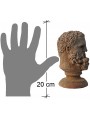 Piccola testa con base - terracotta in monoblocco 15 cm di altezza