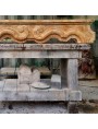 Marble fireplace frame smoothed