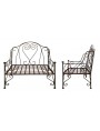 Settee iron bench with 2 seats