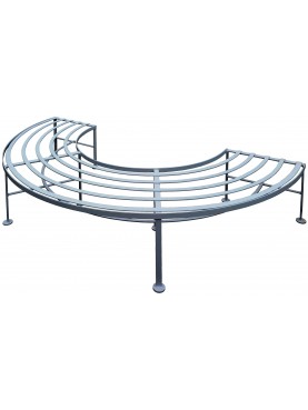 Half forged iron bench - one Semicircle