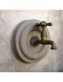 Faucet support in grey tuscan sand-stone