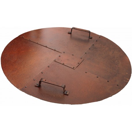 Round wrought iron well stopper