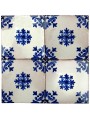 Blue majolica tile 10 x 10 cm our production