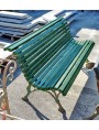 Cast iron benches with wooden slats