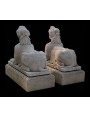 Pair of stone sphinxes