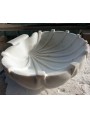 White Carrara statuary marble stoup sink