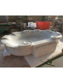 Lime stone shell sink