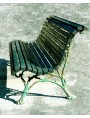 Cast iron bench with wooden slats
