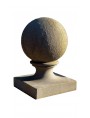 Sphere Ø25cms with base monoblock brown stone