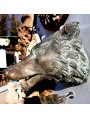 Mascherone di Lupo per fontana in Bronzo - copia delle teste delle navi romane di Nemi