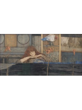 La Notte Hipnos - Dio del Sonno Dipinto di Fernand Khnopff 