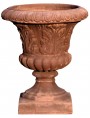 Achantus leaves ornamental terracotta vase