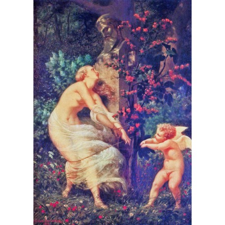 Gustave Boulanger (1824-1888) Cupido e Venere catturata.