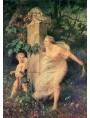 Gustave Boulanger (1824-1888) Cupido e Venere catturata.