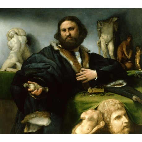 portrait of Andrea Odoni, painted by Lorenzo Lotto in 1527