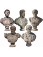 Da sx in alto: Marco Aurelio, Adriano, Giulio Cesare, Ottaviano Augusto e Caracalla