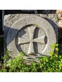 circled stone Templar cross