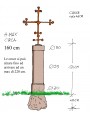 Cippo Termine Terminino pilastro per carraia con croce