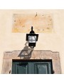 Tuscany forged-iron lantern with ring and lower support