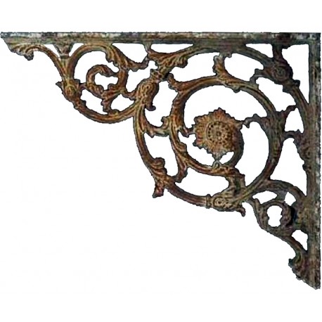 Grande mensola in ghisa 112cm antica di epoca ottocentesca