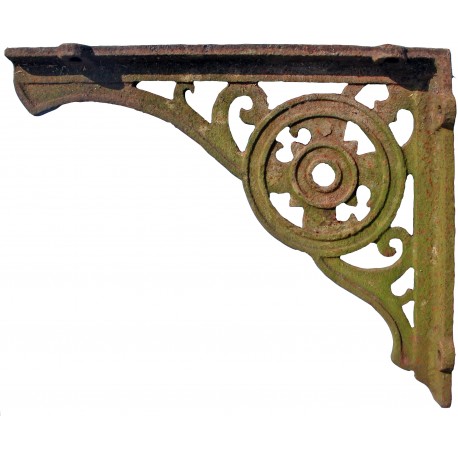 ancient Cast iron brackets pair 76cm