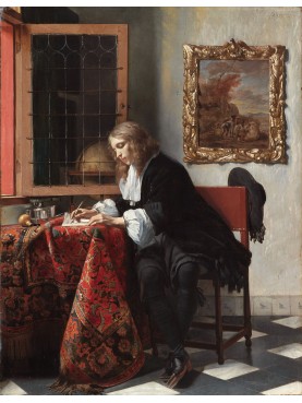 Man writing a letter (1664-1666) by Gabriël Metsu, located at the National Gallery of Ireland.
